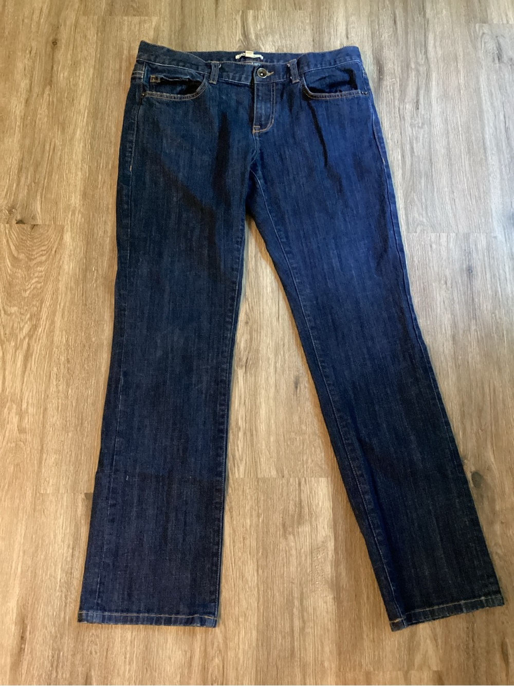 CAbi Jeans Dark Blue Denim Straight Leg Jeans Size 10 EUC